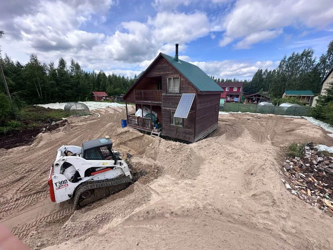 Отсыпка участка в процессе