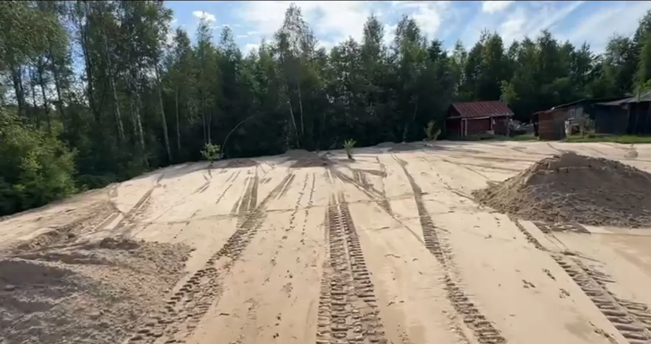 Отсыпка участка в процессе