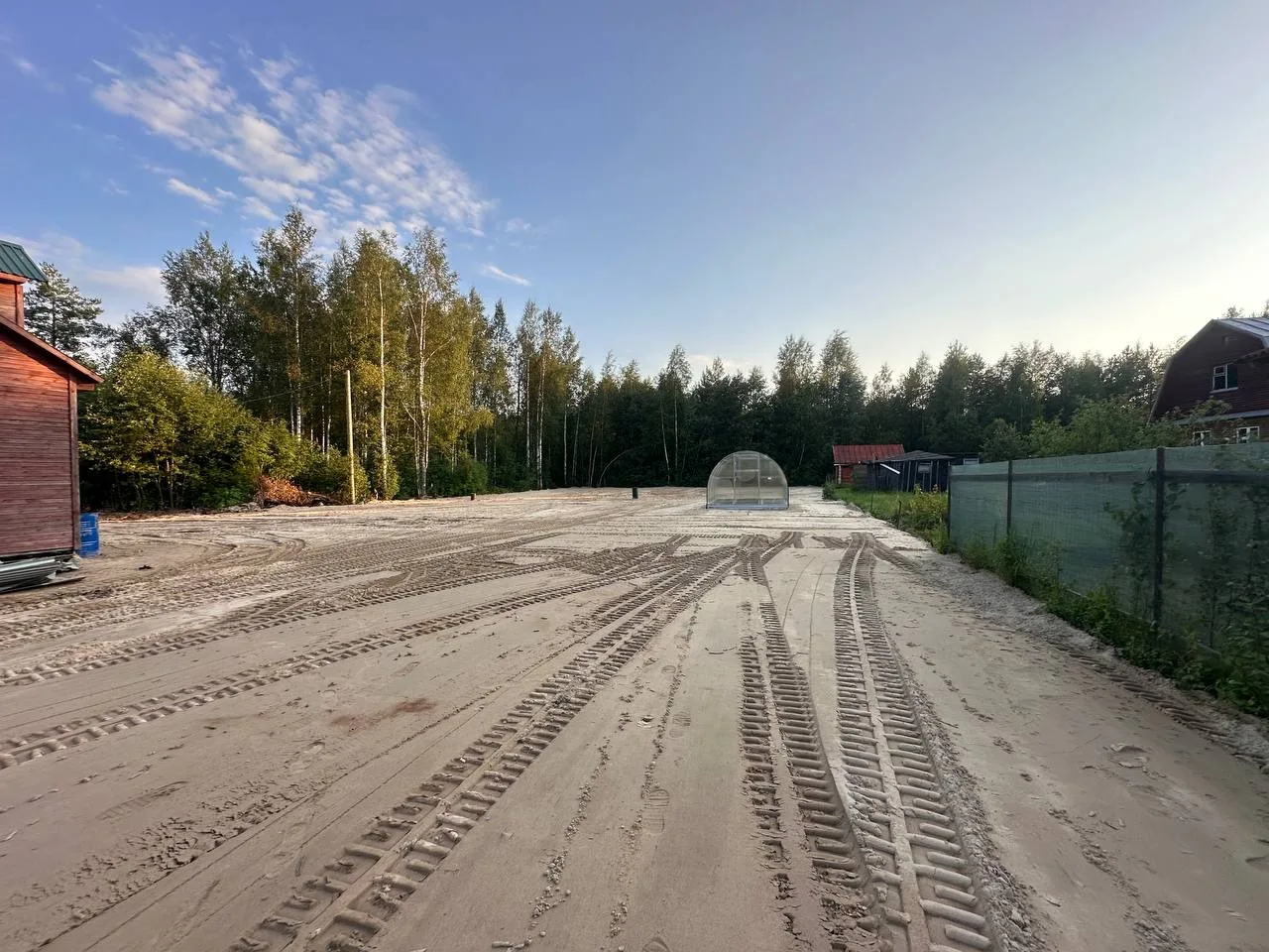 Отсыпка участка в процессе